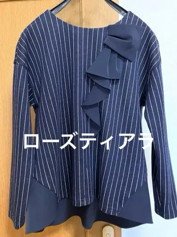 로즈 티아라 니트 울 상의 프릴 38 가을/겨울