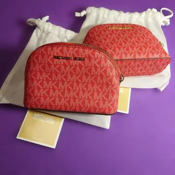MICHAEL KORS 레드 파우치 2세트