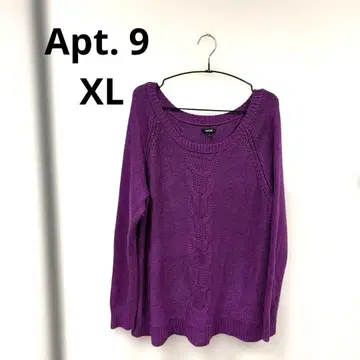 Apt. 9 퍼플 니트 스웨터 XL