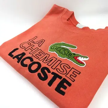 LACOSTE 자수 로고 트레이닝복 오렌지