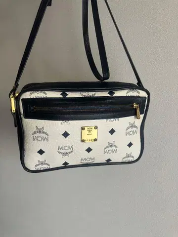 MCM 숄더백 화이트/네이비 0374R