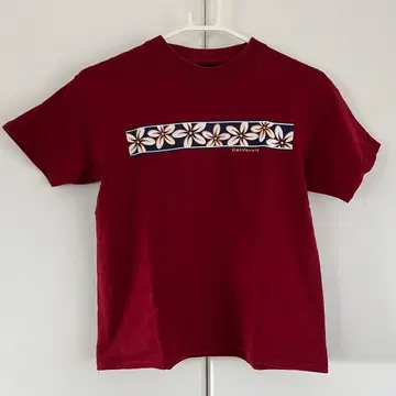 California 플라워 프린트 반팔 T셔츠