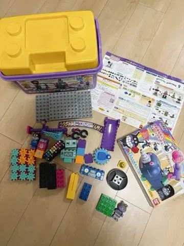 세균맨의 빙글빙글 메카 공장 블록 바구니 커다란 두더지 블록 세트