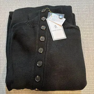 백 버튼 릴랙스 니트 원피스 미사용품 택 포함