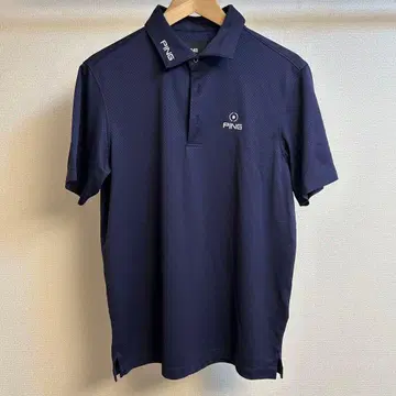 핑 핑 골프 남성용 피케 셔츠 의류 네이비 L 사이즈 미사용