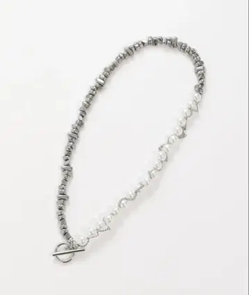 JEANASIS 스테인리스 펄MIX 체인 목걸이 실버