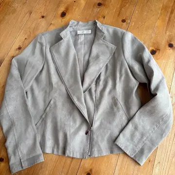 Leilian 노카라 그레이 자켓 7호 여성용