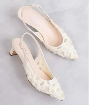 artemis by DIANA 튤 x 조젯 백 밴딩 펌프스