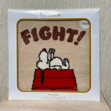 FEILER Peanuts 타월 FIGHT! 베이지 테두리