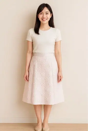 마리콴트 데이지 자카드 스커트 M 새상품급