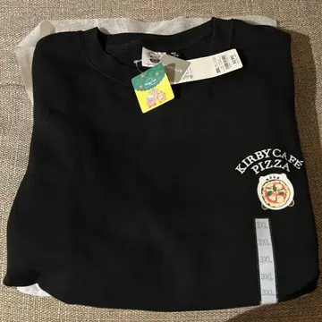 택 포함 GU Kirby 맨투맨 풀오버 3XL 별의 커비 블랙