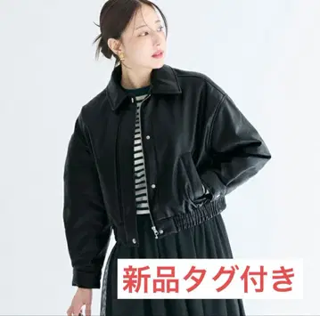 충전솜 페이크 가죽 자켓 coca