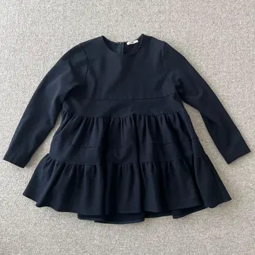 yori 블랙 프릴 튜닉 F