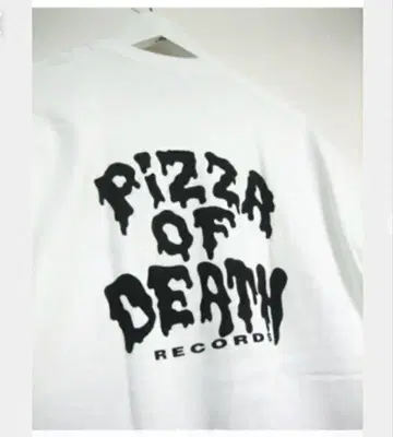 pizza of death 로고T셔츠 화이트 사이즈:L