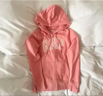 GAP 풀 집업 후드 부착 후드티 XS 핑크