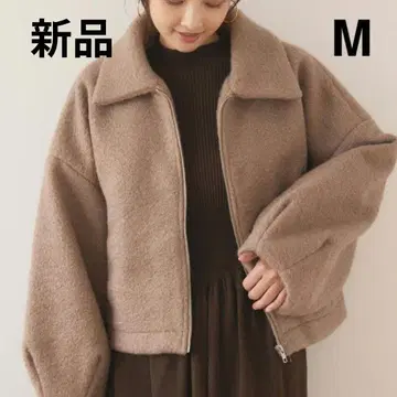 [ 미사용 새상품 ] fifth 보아 숏코트 모카 브라운 브라운 빅