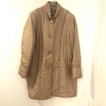 SR product by sanso 실크 베이지 다운 자켓