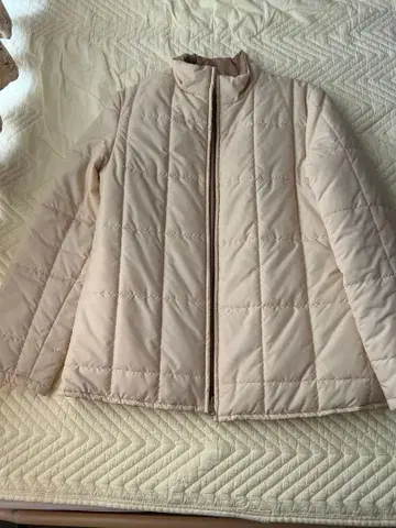 리버서블 퀼팅 자켓 베이지/연한 브라운