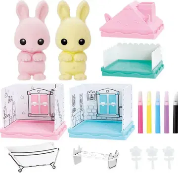 그림 그리기 오에카키모후렌즈 토끼의 집 & 테리어와 유니콘의 튜브 세트