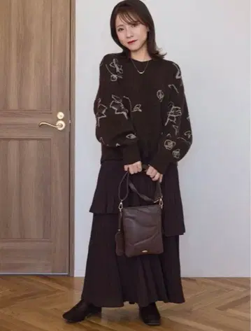 시마무라 tal.by yumi. 니트 브라운 M 사이즈 온라인 한정판