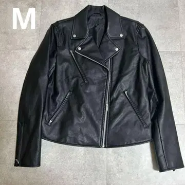 새상품급 UNIQLO 유니클로 네오 가죽 라이더 자켓 블랙 M 사이즈