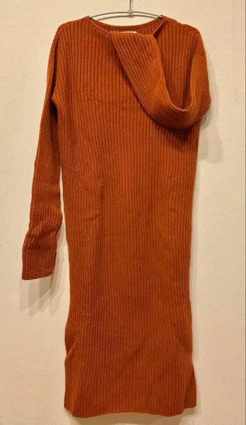 [새상품급] [GALERIE VIE] 울 캐시미어 리브 롱 니트 원피스