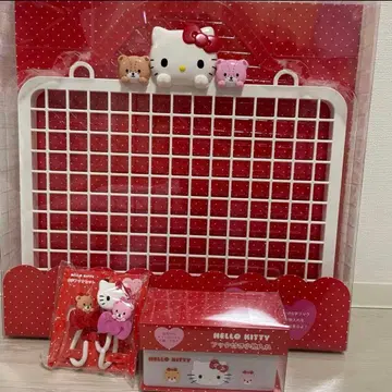 새상품 키티 메쉬 패널 S자 후크 소품함 산리오 헬로키티