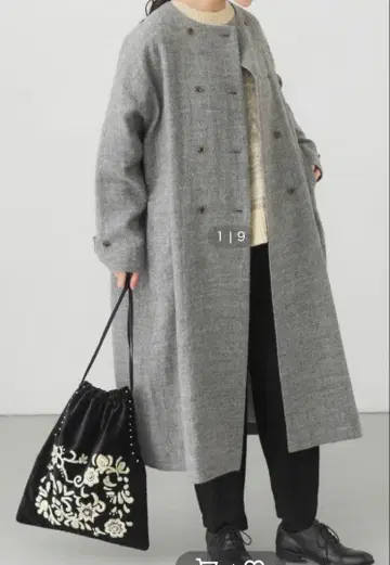 kagure 셰틀랜드 울 린넨 코트