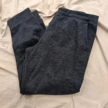 남성용 그레이 스웨트 팬츠 리브 UNIQLO 방한 안감 플리스 XL