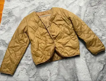 [새상품급] URBAN RESEARCH 베이지 퀼팅 숏 기장 다운