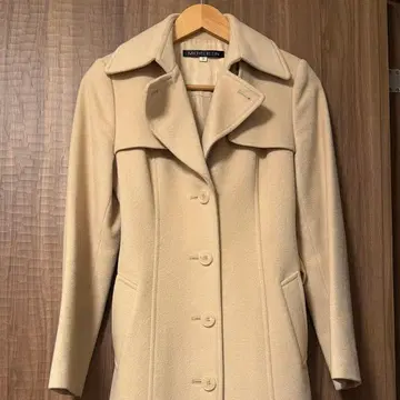 MICHEL KLEIN 울 롱 코트 38 캐시미어 혼방 베이지 일본제