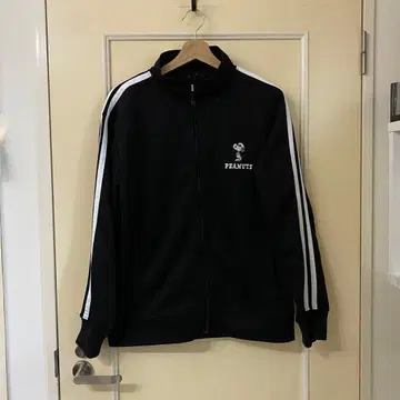 PEANUTS 스누피 SNOOPY 트랙 자켓 저지 블랙