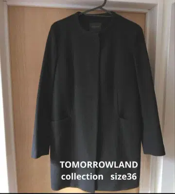 TOMORROWLAND collection 노카라 코트 블랙 S