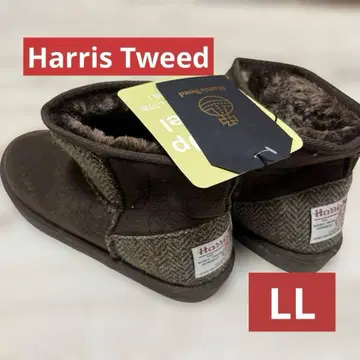 새상품 Harris Tweed 스웨이드 어그 부츠 브라운 LL 빅 사이즈