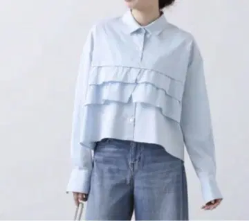 완판 새상품 auie F 그레디 브릴리언트 티어드 블라우스 프릴