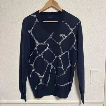 캘러웨이 골프 니트 남성용 L 빨간색 EQUATOR 제브라