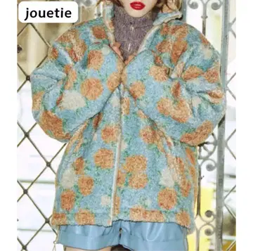 jouetie 플라워 패턴 보아 자켓 쥬에티 리버서블 꽃무늬