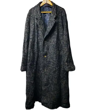 1970년대 빈티지 핸드 테일러드 퓨어 울 오버코트 48R