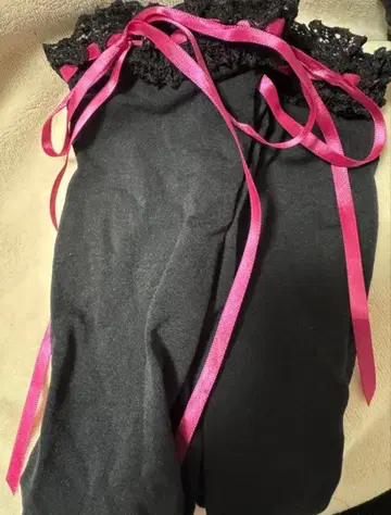 마즈 하이삭스 리본 쇼킹 핑크 레어 히메갸루 ageha