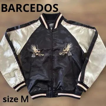 새상품급! BARCEDOS 금은 드래곤 자수 스카잔 블랙/실버