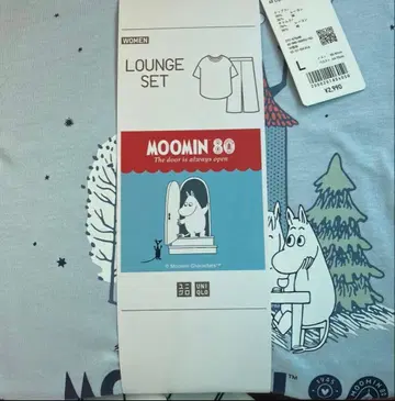 L 사이즈 미사용 새상품 무민 라운지 세트 반팔 유니클로