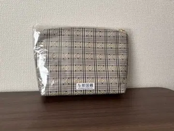 [ 미개봉 새상품 ] 요나구니 직조 YOGINORI 체크 무늬 파우치