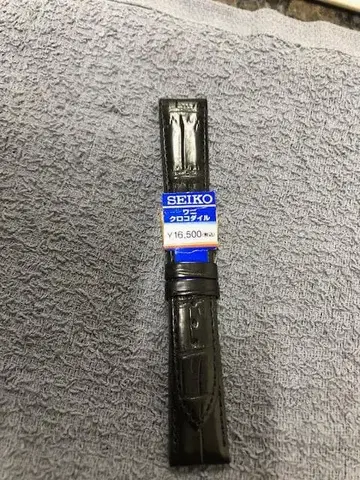 SEIKO 정품 크로커다일 DEL2 18mm 블랙 컬러