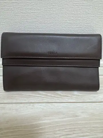 FURLA 브라운 장지갑 스냅 버튼식
