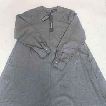 [미사용 새상품] 미즈이로 인드 그레이 볼륨 롱 원피스 긴팔