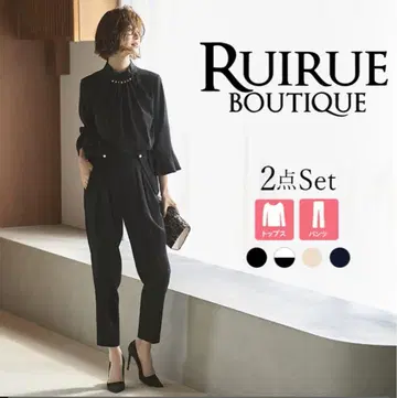 펄 포인트 블라우스 & 팬츠 셋업 포멀 세레모니 수트