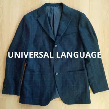 REDA UNIVERSAL LANGUAGE 블루 체크 자켓 46-6D