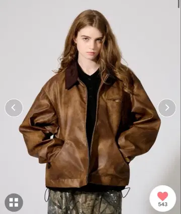 WETTEMPT 빈티지 라이크 숏 인조 가죽 자켓 M