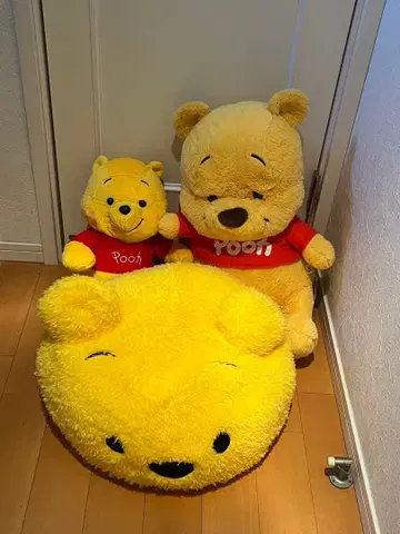 푸우 봉제 인형 세트 대 중 소