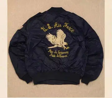 L-2B 플라이트 자켓 블루 임펄스 이글 탑건 스카잔